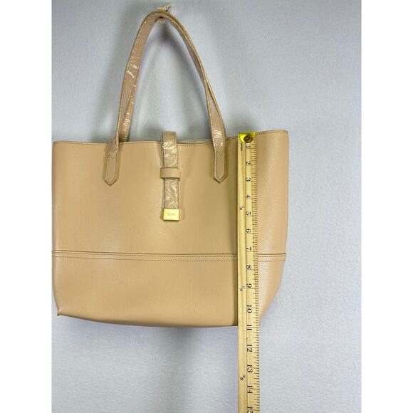 Donna Karan Cashmere Mist DK Logo Tote Bag Cream New - Picture 4 of 9